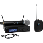 Shure SLXD124+/85M-G57 | Handheld SM58 + Lavalier Wireless System | 24-bit Audio & Dual Transmitter Flexibility
