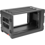 SKB 1SKB-R6SW | 6U Shallow Roto Rolling Rack with Wheels & Pull Handle