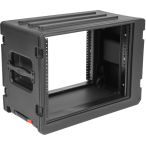 SKB 1SKB-R8SW | 8U Shallow Rolling Rack Case with Telescoping Handle & Wheels