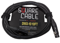 SquareCable DMX-10 | 10ft DMX Cable (3-Pin)