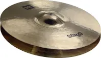 Stagg DH-HM14B Dual Hammered 14" Brilliant Medium HiHat (Pair)