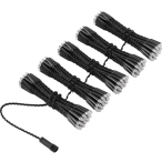 Twinkly TWPLUS-PLC-CU-10X25SPP-B | 8x6.5ft PLUS Smart RGB-W Curtain Light, 250 LEDs, IP65, App & Voice Control, Black Cable