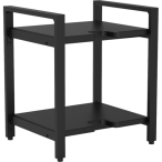 Wavebone Jenga Double Shelf Black | Studio Storage Rack | Dual Tier Equipment Shelf