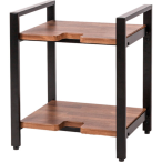 Wavebone Jenga Double Shelf Wood | Studio Storage Rack | Dual Tier Equipment Shelf