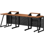 Wavebone Space Station Console Sets 800 | 6U Rack Workstation | 31.5in Modular Desk