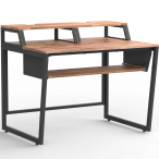 Wavebone Star Rover Studio Desk Wood | Two-Tier Studio Workstation | 6U Rack Space for 49 to 61 Key Keyboards