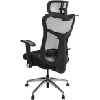 Wavebone Viking Studio Chair Foam Seat Black | Ergonomic Adjustable Studio Chair | Foldable Arms & Lumbar Support