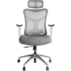 Wavebone Viking Studio Chair Foam Seat White | Ergonomic Adjustable Studio Chair | Foldable Arms & Lumbar Support