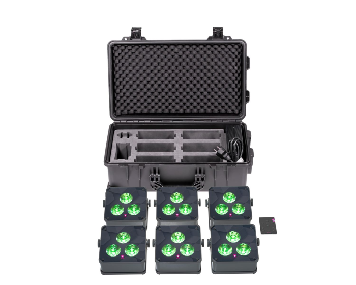 Ape Labs Maxi 2+ ABS Pack Grey | 6x Lights, Remote, Charger, ABS Case -IP65