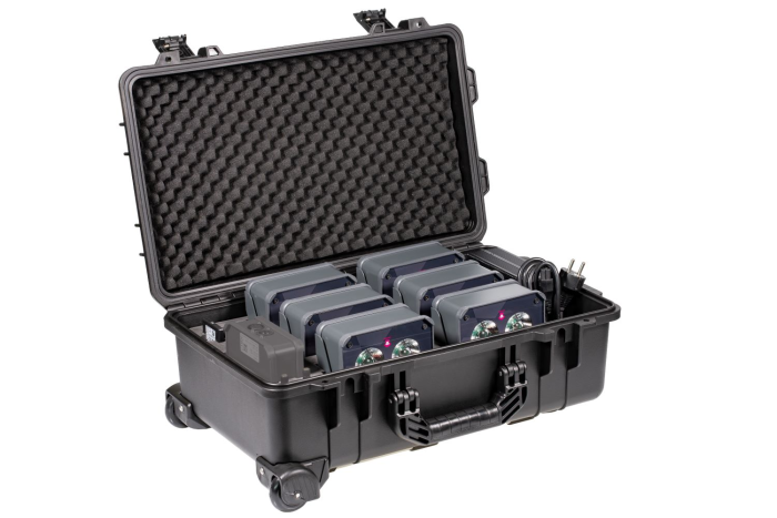 Ape Labs Maxi 2+ ABS Pack Grey | 6x Lights, Remote, Charger, ABS Case -IP65