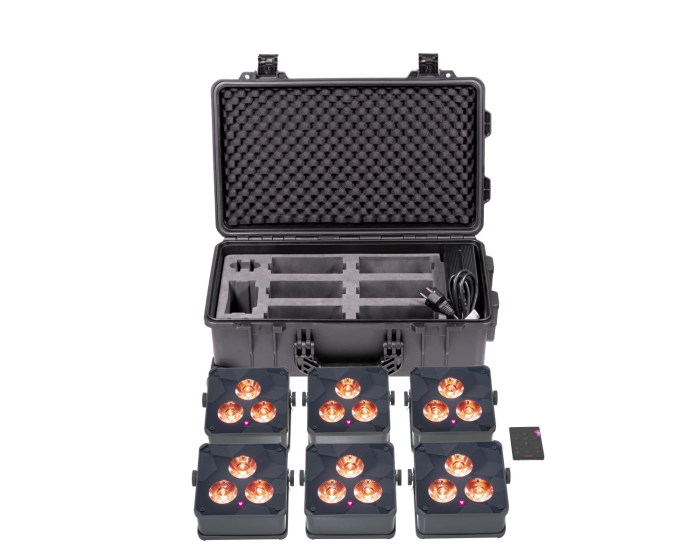 Ape Labs Maxi 2+ ABS Pack Grey | 6x Lights, Remote, Charger, ABS Case -IP65