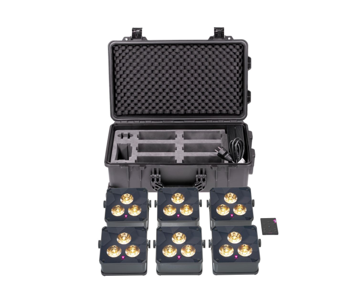 Ape Labs Maxi 2+ ABS Pack Grey | 6x Lights, Remote, Charger, ABS Case -IP65
