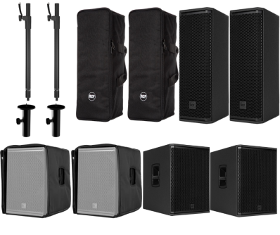 RCF EVOX 14 | 2x NXL 14A, 2x Sub 15AX, Covers & | KPODJ
