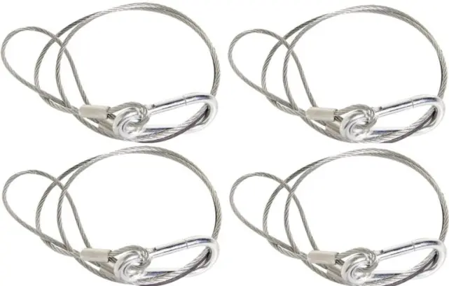 Chauvet DJ CH-05 Safety Cable | Secure Lighting Fixtures 4Pack
