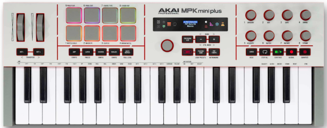 Akai MPK Mini Plus II | 37-Key MIDI Keyboard Controller | RGB MPC Pads & Advanced Creative Tools