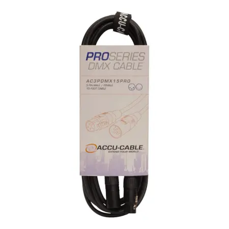 American DJ AC3PDMX15PRO (15ft DMX Cable)