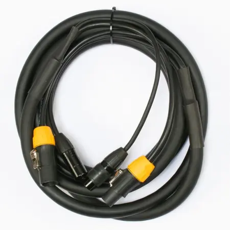 American DJ AC3PTRUE12 | 12ft IP65 DMX + Power Combo Cable | Locking Connectors for Outdoor Linking