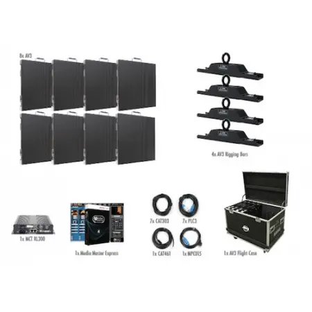 American DJ AV3 Video Wall 4x2 Complete Package