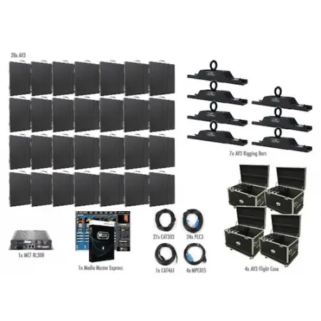 American DJ AV3 Video Wall 7x4 Complete Package