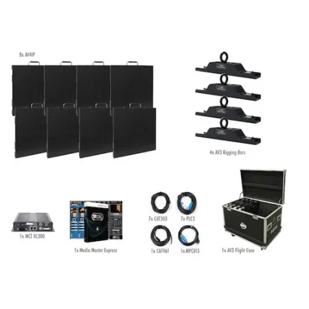 American DJ AV4IP Video Wall 4x2 Complete Package