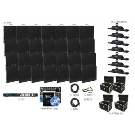 American DJ AV4IP Video Wall 7x4 Complete Package