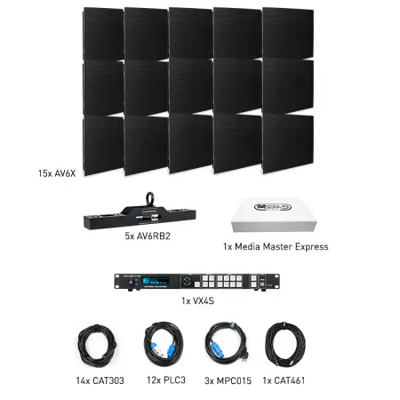 American DJ AV6X 5X3 VX Video Wall Package