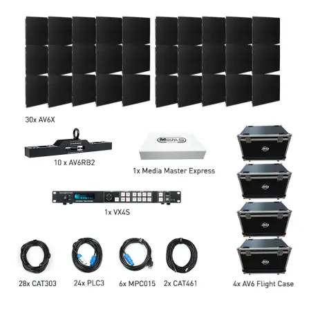 American DJ AV6X Dual 5X3 Sys VXR Video Wall Package