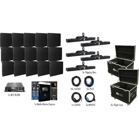 American DJ AV6X Video Wall 5x3 Complete Package