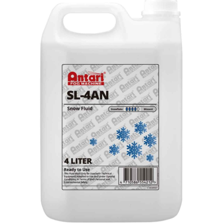 Antari SL-4AN | 4L Snow Fluid for Water-Based Machines | Larger Flakes with Faster Dissipation