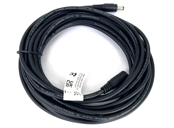 Ape Labs DC Extension 16ft | 5.5 x 2.1mm DC Connector | 5V–20V Power Extension (ID: 100517)