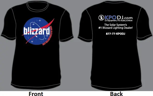 Blizzard Lighting / KPODJ Black T-Shirt