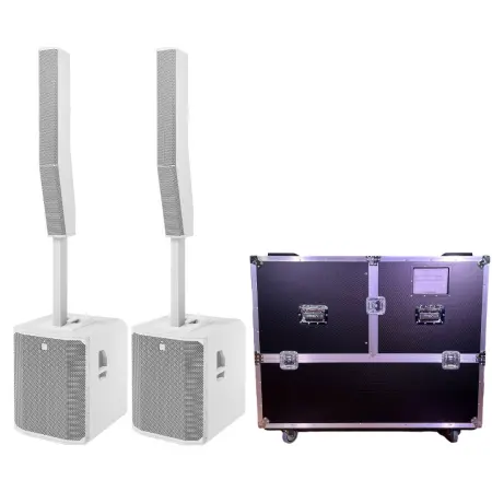 Electro-Voice EVOLVE 70 White Pair with ProX Flight Case | 4,000W Column PA System | White Finish + ATA Transport Case