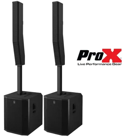 Electro-Voice EVOLVE 90 Pair with ProX Flight Case | 4,000W Column PA System | Includes ATA Case for Transport