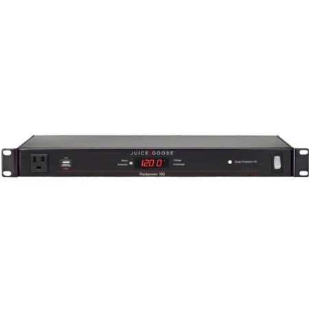 Juice Goose RP100-15A | 15A Rackmount Power Conditioner with Voltmeter, USB & Surge Protection