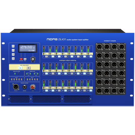 Midas MDS-DL431 | 24x3 Mic Splitter with Dual AES50 Output | 3-Way Analog & Digital Splits