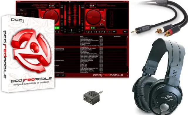 PCDJ Red Mobile Pack w/ Headphones