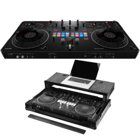 Pioneer DJ DDJ-REV5 with Odyssey Case | 2-Channel Scratch DJ Controller with Stems | Wheeled Case with Laptop Platform