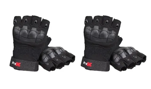 ProX X-GRIPZ | Hard Knuckle Fingerless Gloves (2 Pairs)