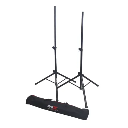 ProX T-SS18P | Pair of 100 lb Speaker Stands | 44 to 72in Height with Carry Bag