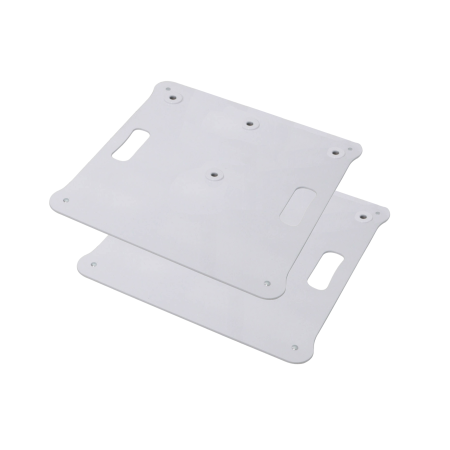 ProX X-POLARISWHX2PLATES | Pair of White M20 Base Plates | Heavy-Duty Mounts with Carry Bags