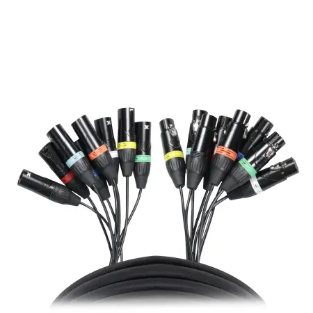 ProX XC-8XLR10 | 10ft 8 Channel XLR Snake | Color Coded Balanced Connections