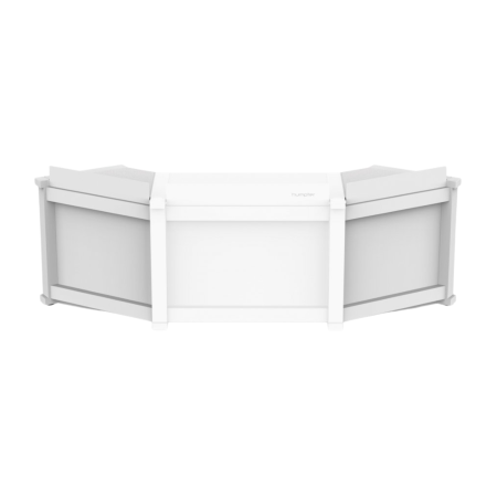 ProX XFH-B3PLUSWH | White Extension Pack for Humpter B3 DJ Workstation (Left & Right Add-Ons Only)