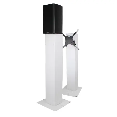 ProX XT-FLEX TOTEM SCW | Replacement Lycra Fabric Scrim for ProX Flex Tower™ TV - White w/ Storage Bag