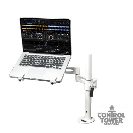 ProX XZF-LTARMPKGWH | Laptop Shelf Arm Kit for DJ Booths | Fits XZF Series Tables & White Panels
