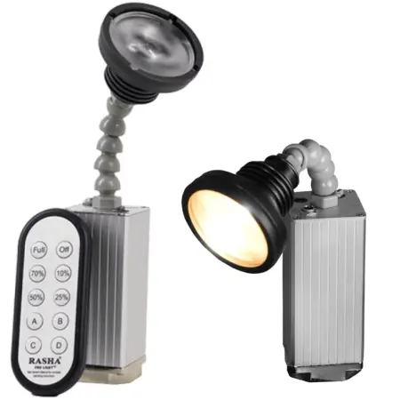 Rasha Bullet Pin Spot (2-Pack) | 10W LED with 3°–15° Zoom | Battery-Powered with IR Remote & Magnetic Mount
