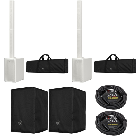 RCF EVOX J11 PACKAGE | 12in - 132dB | White 3-Way Portable Column PA System