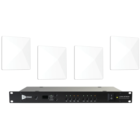 RF Venue 4ZONE-NET-DARC | 4-Zone Network Antenna Combiner | 4 Architectural Diversity Antennas
