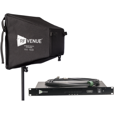RF Venue COMB4CPB | 4-Channel IEM Combiner with CP Beam | Circularly Polarized UHF Antenna Package