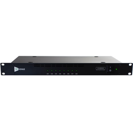RF Venue COMBINE8 | 8-Channel IEM Transmitter Combiner with Integrated DC Power
