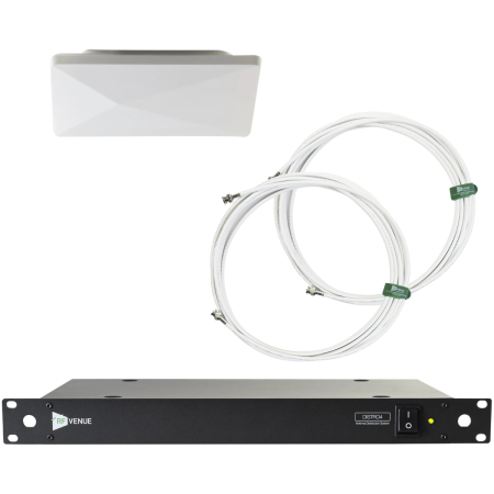 RF Venue D-ARCDISTRO4 | 4-Channel Antenna Distribution + White Diversity Antenna | Supports Up to 5 Wireless Receivers